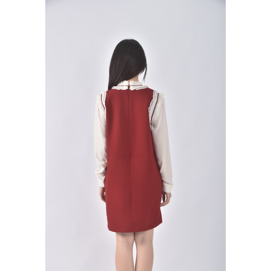 (M) nadia韓牌正韓小禮服紅色洋裝二手衣, , large