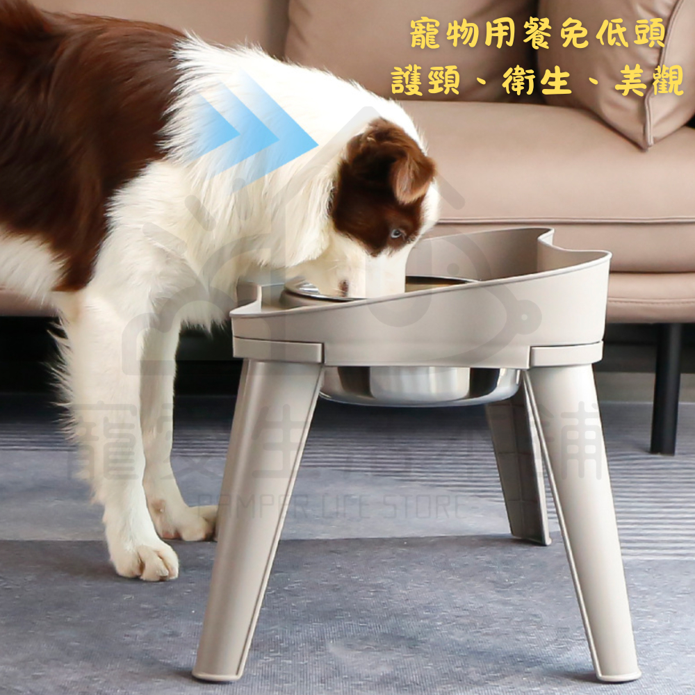 【寵愛生活本舖】寵物不鏽鋼雙碗高腳餐桌（三種尺寸）寵物餐桌, , large