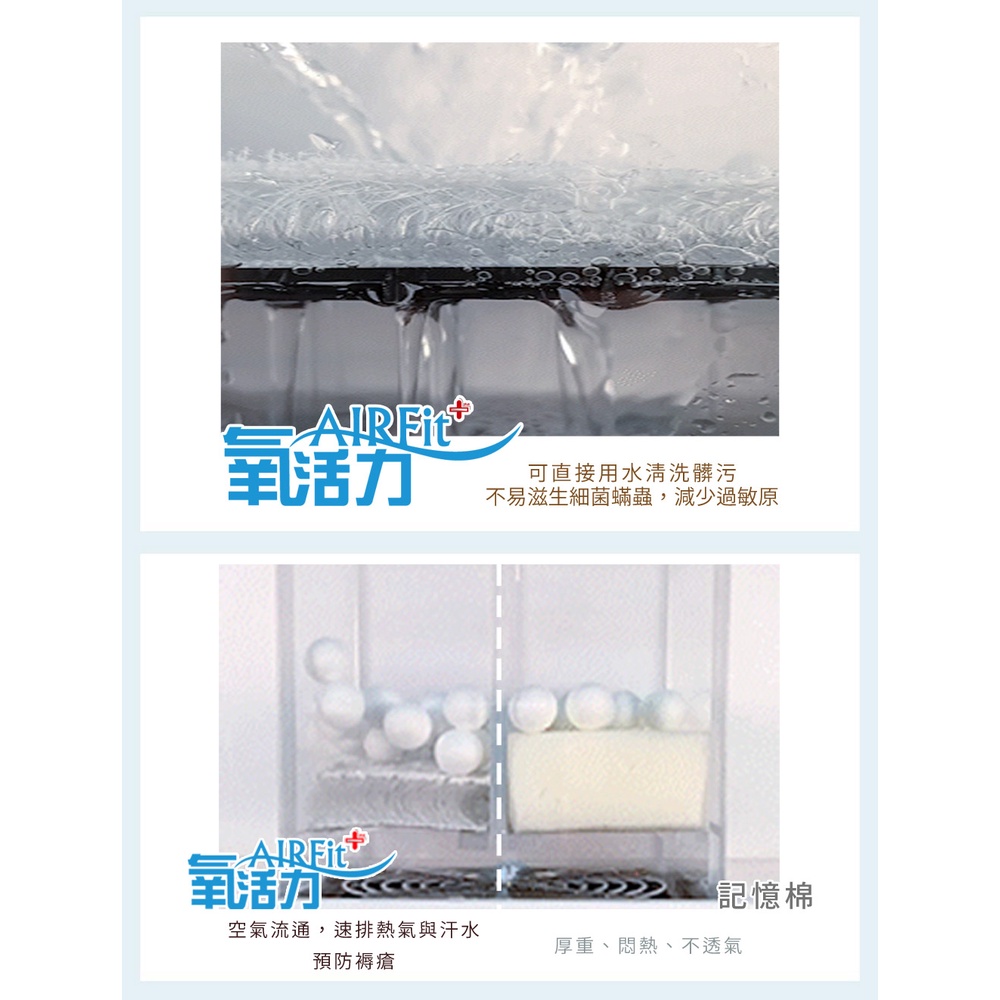【日本旭川】AIRFit氧活力夏綠蒂涼感8.8cm空氣床墊 伊正推薦 強力支撐加高 可水洗 6D透氣循環 涼墊, , large