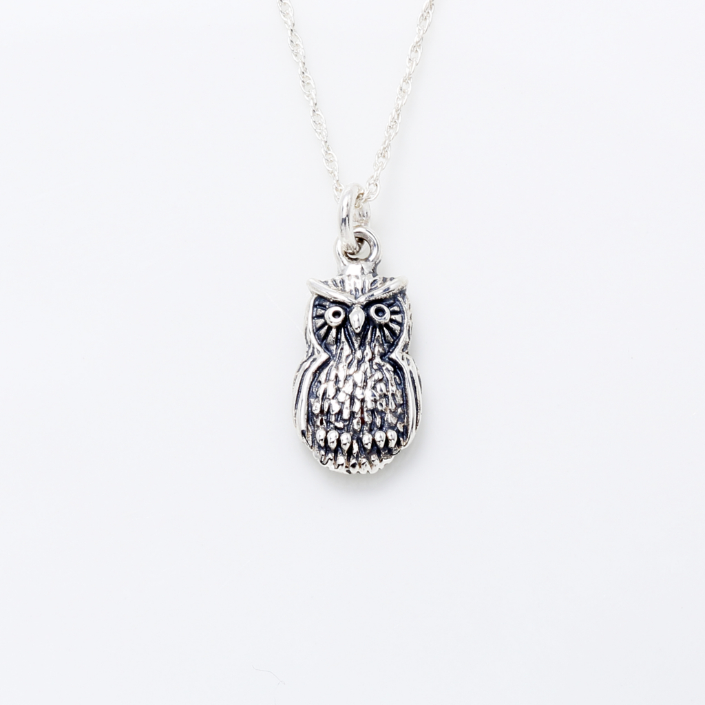 【Angel & Me】可愛 貓頭鷹 3D Owl 梟 s925 純銀項鍊 生日 週年 情人節 禮物, , large