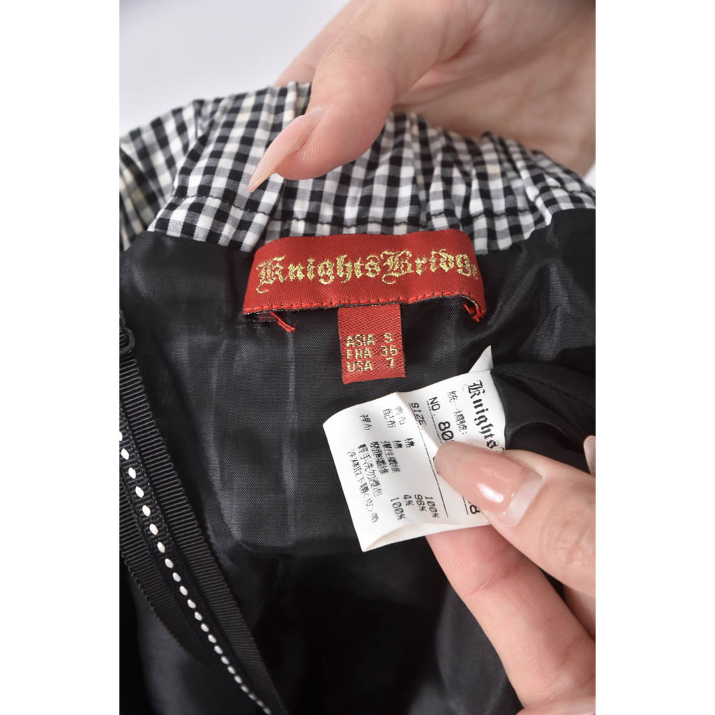 (XS（含）以下) knights bridge綁帶黑色洋裝二手衣, , large