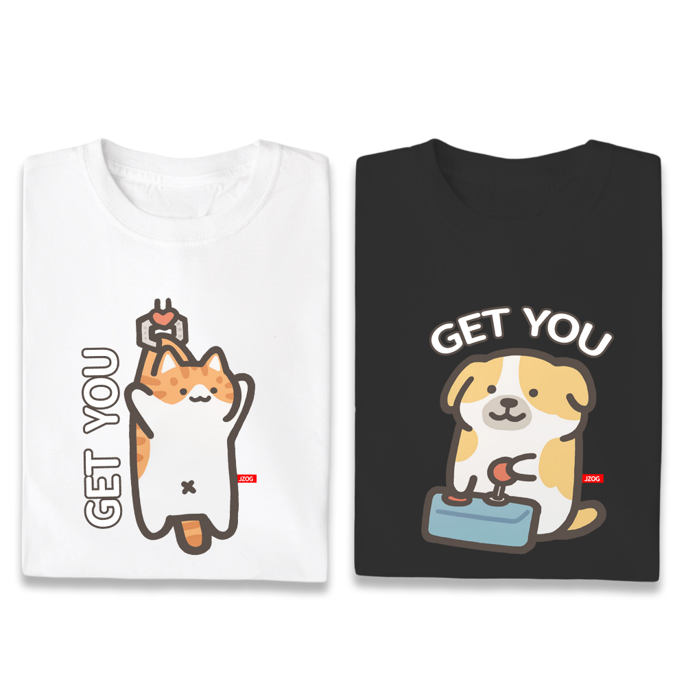 JZ TEE Cat & Beagle - Claw Machine Graphic Tee, , large