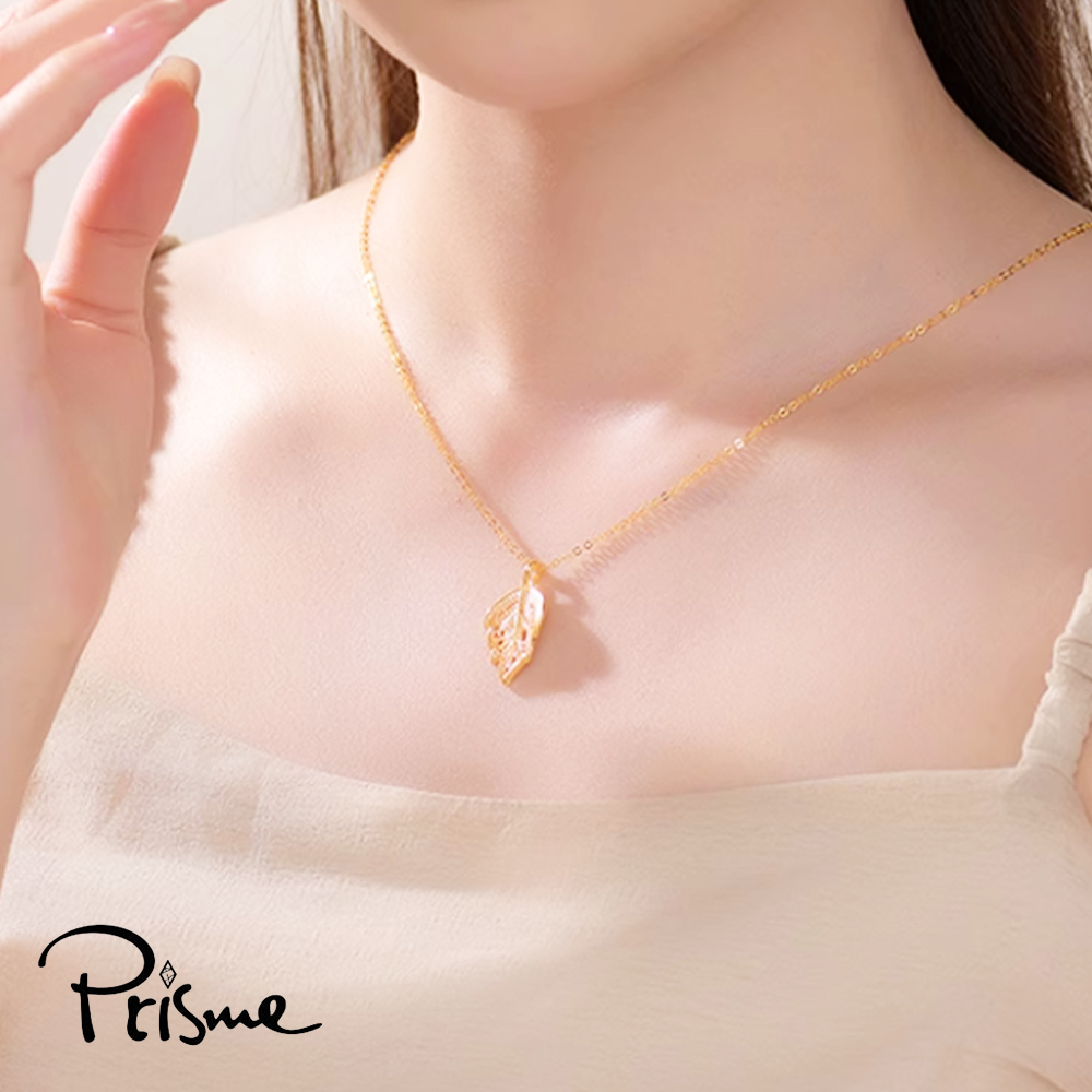 【Prisme Gold】黃金項鍊 金枝玉葉 鍊墜項鍊 (金重：約0.08錢±0.03), , large