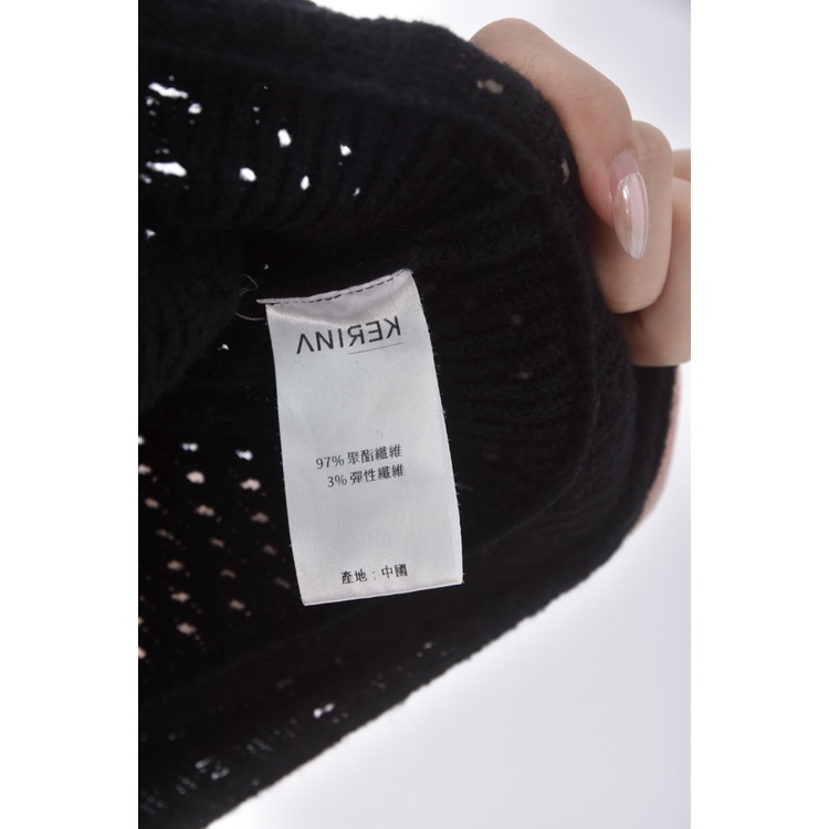 (S) anirek質感黑色短袖上衣二手衣, , large