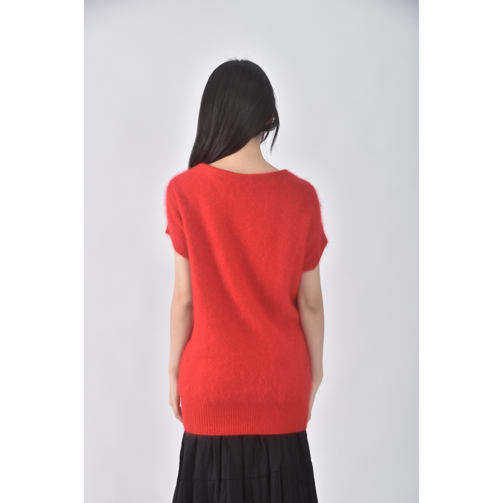 (XL) 圓領紅色短袖上衣二手衣, , large