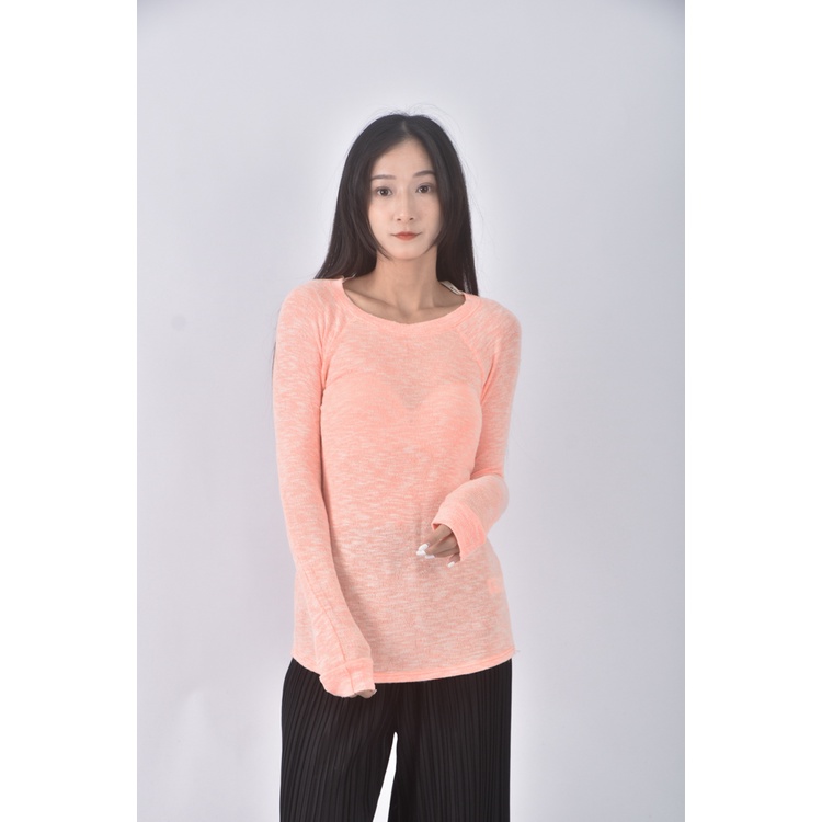 (S) forever21質感橘色長袖上衣二手衣, , large