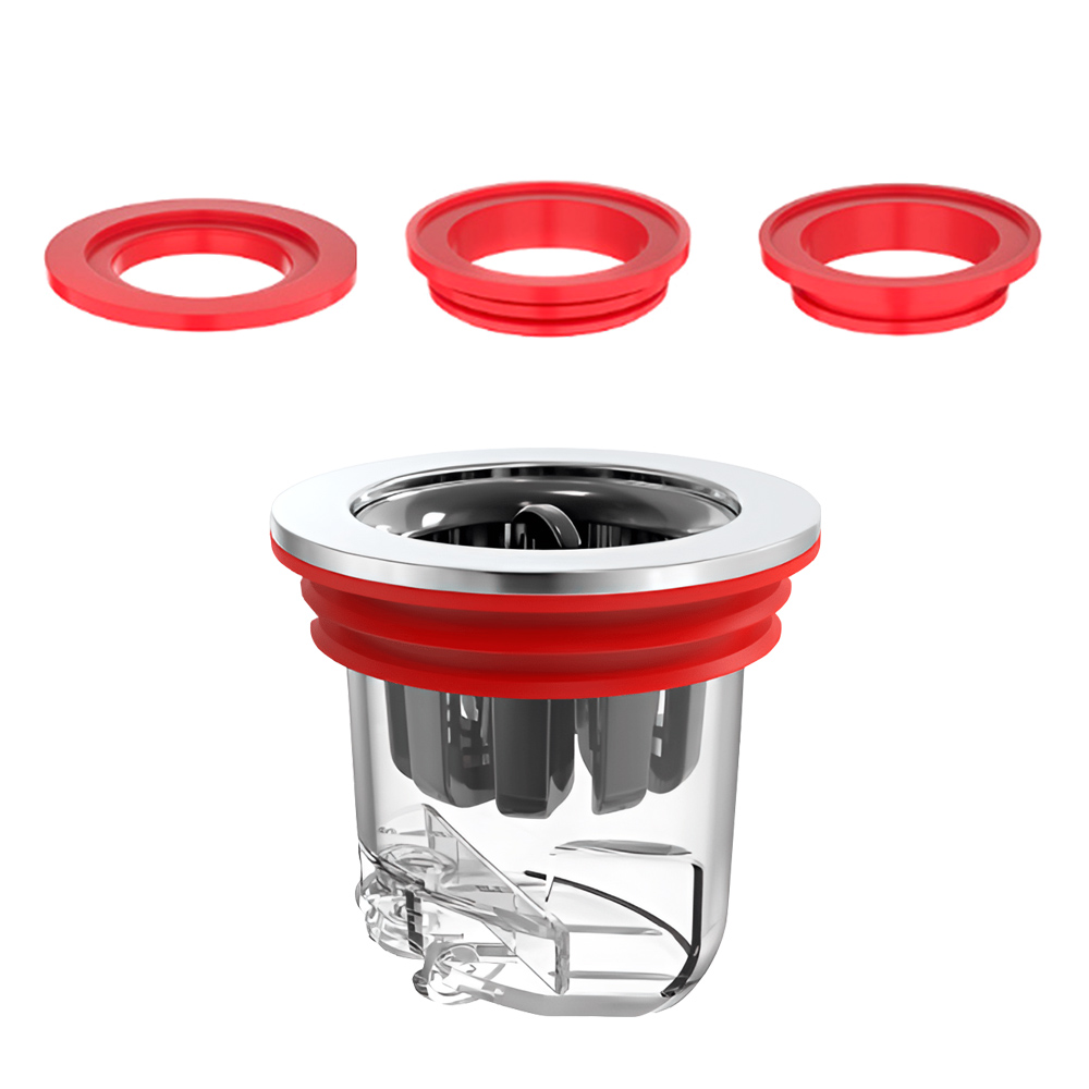 【上手家居】磁吸防臭地漏-贈3變徑圈 3款變徑圈(排水孔蓋/防臭落水頭/排水孔防臭/地漏防臭器/地排/地漏芯), , large