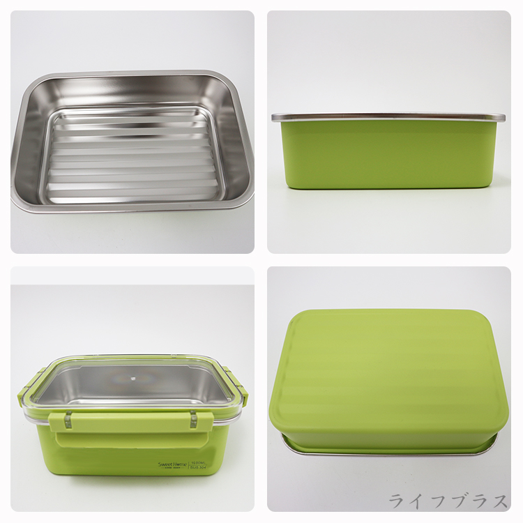 鮮美304不鏽鋼微波保鮮盒-1600ml-3入, , large