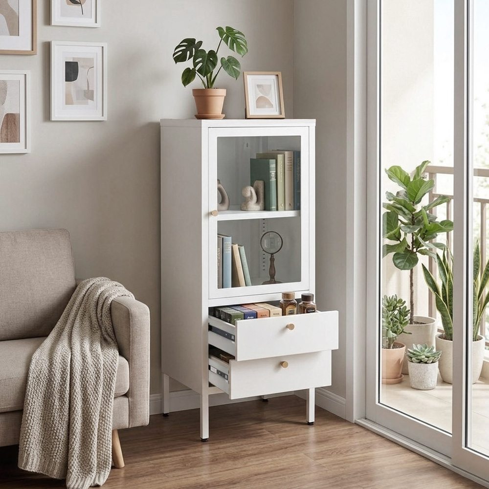 【AOTTO】簡約開門收納置物床頭櫃(AC-7001W), , large