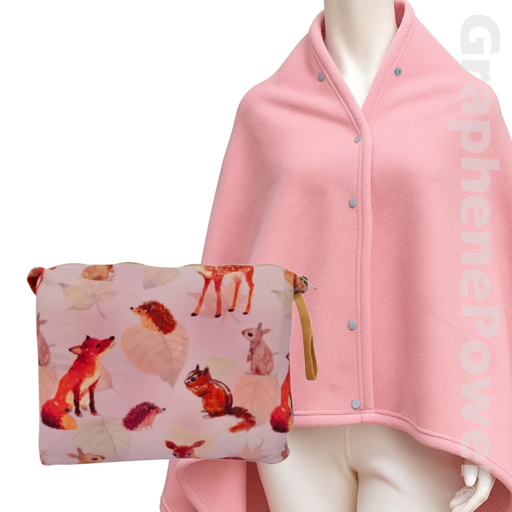 Graphene Dual-Use Shawl Blanket, , large