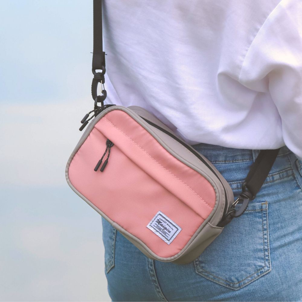 【MQ】 Colorblock Brick Bag, , large