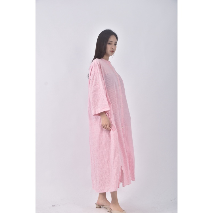 (2XL) urban research doors條紋粉色洋裝二手衣, , large