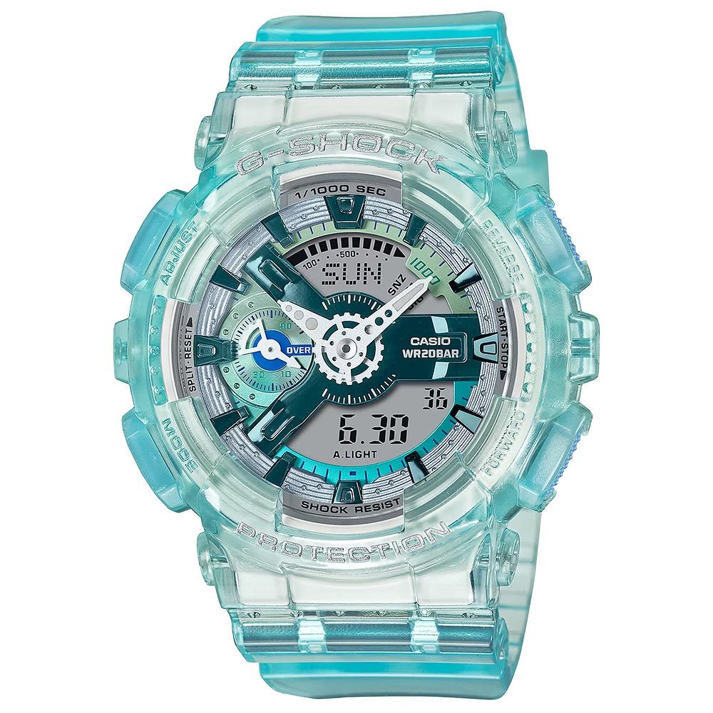 CASIO 卡西歐 G-SHOCK 未來系列 半透明女錶手錶 GMA-S110VW-2A, , large