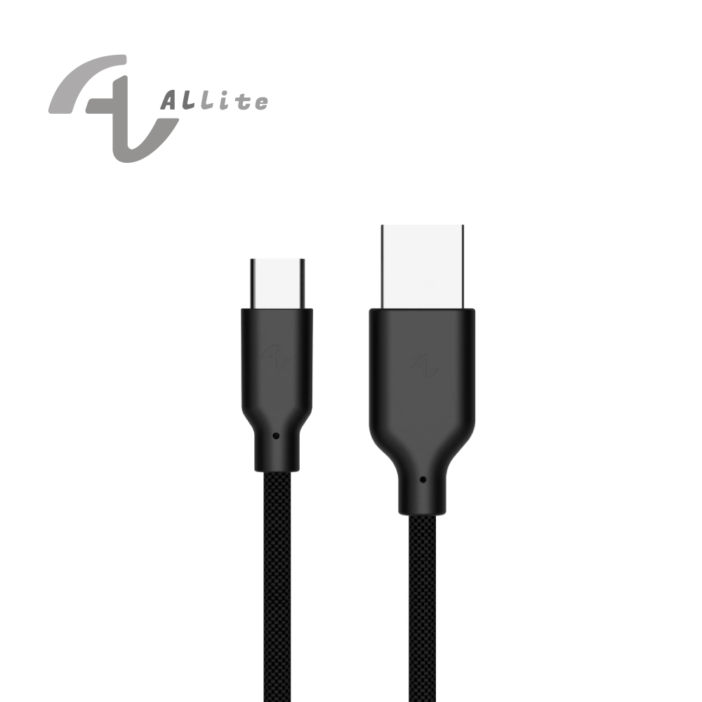 [萬摩科技]Allite Easy Cable 磁吸收納編織快充線（USB-A to USB-C）質感黑, , large