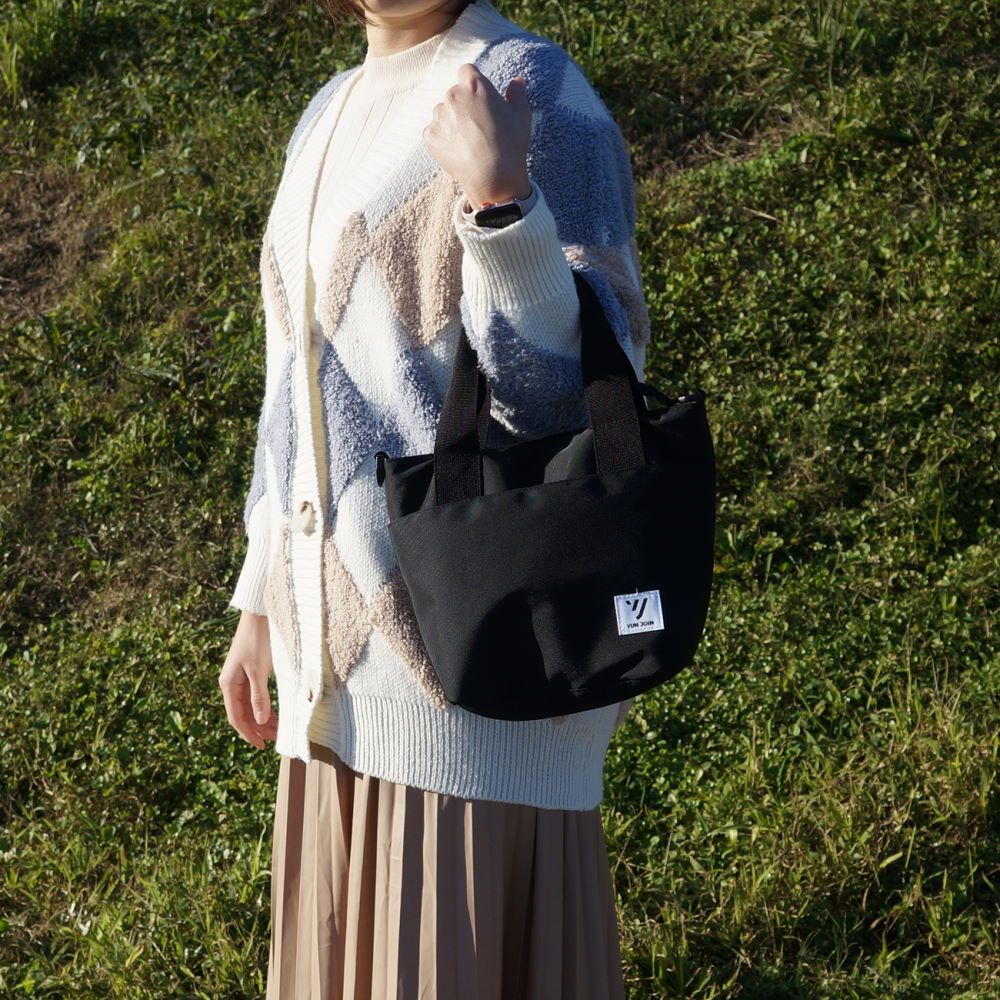 【YUNJOIN】TWILL-手提側背兩用包-酒紅色 水餃包 便當零食袋 輕量 開學季 禮物 波士頓包, , large