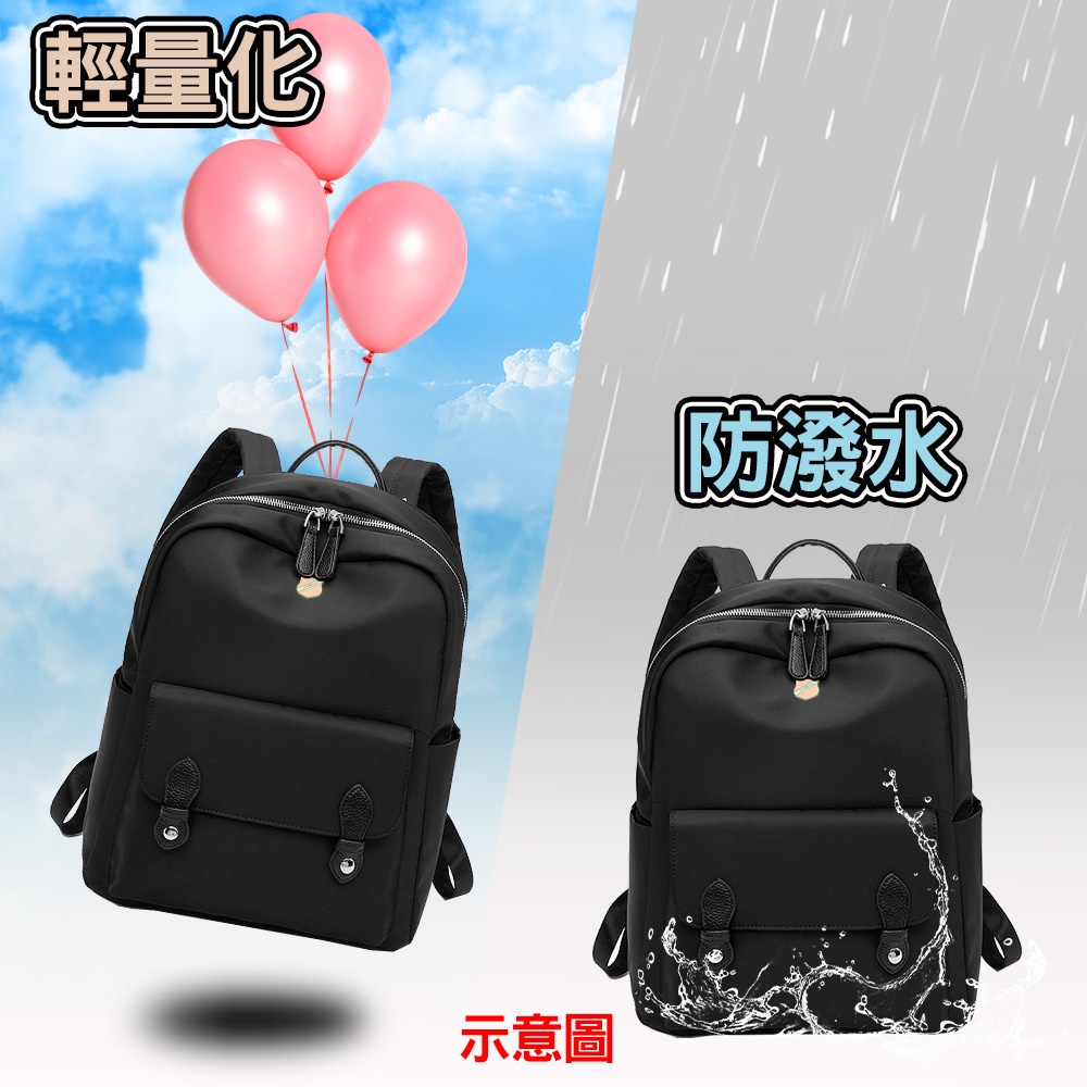 SPRING-尼龍後背包韓版時尚商務通勤後背包大容量後背包旅行後背包-多色, , large