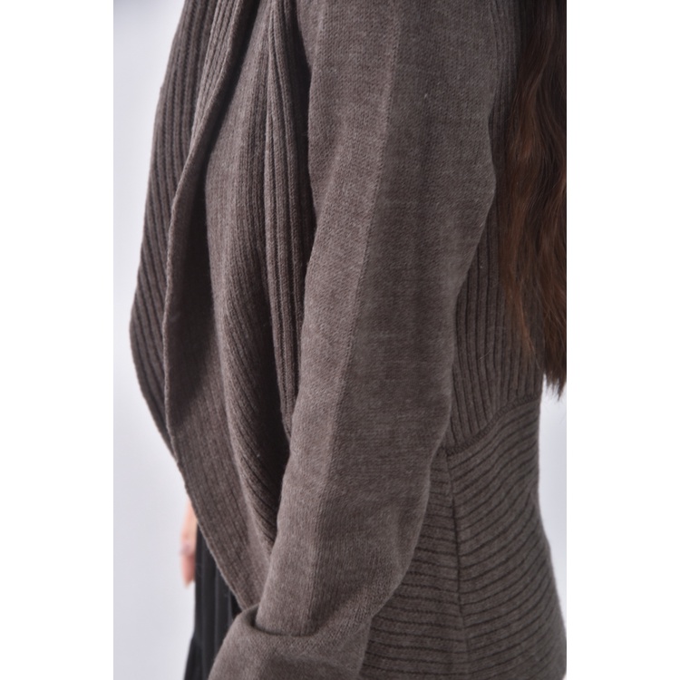 (S) h m質感針織棕色罩衫二手衣, , large