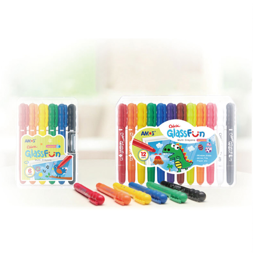 【韓國AMOS】6色玻璃蠟筆, , large