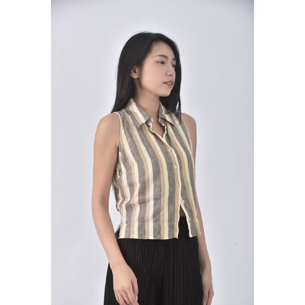 (S) mexx條紋杏色外套二手衣, , large