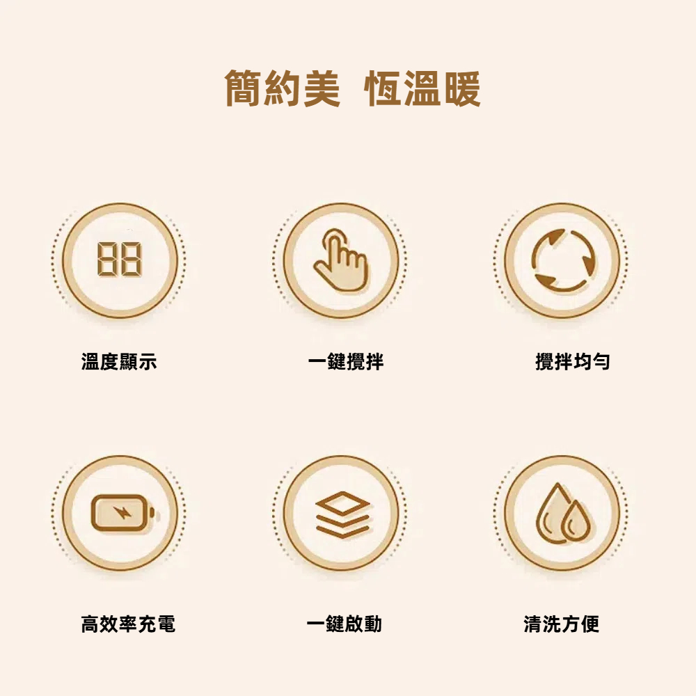 【A&R】316不鏽鋼智能數位攪拌杯 300ML 陶瓷款 - 紅色, , large