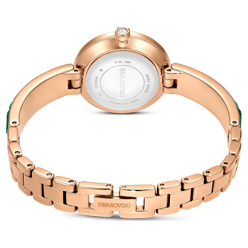 SWAROVSKI 施華洛世奇 Matrix Bangle 方形切割水晶手鐲式手錶 女錶-25mm(5690808), , large