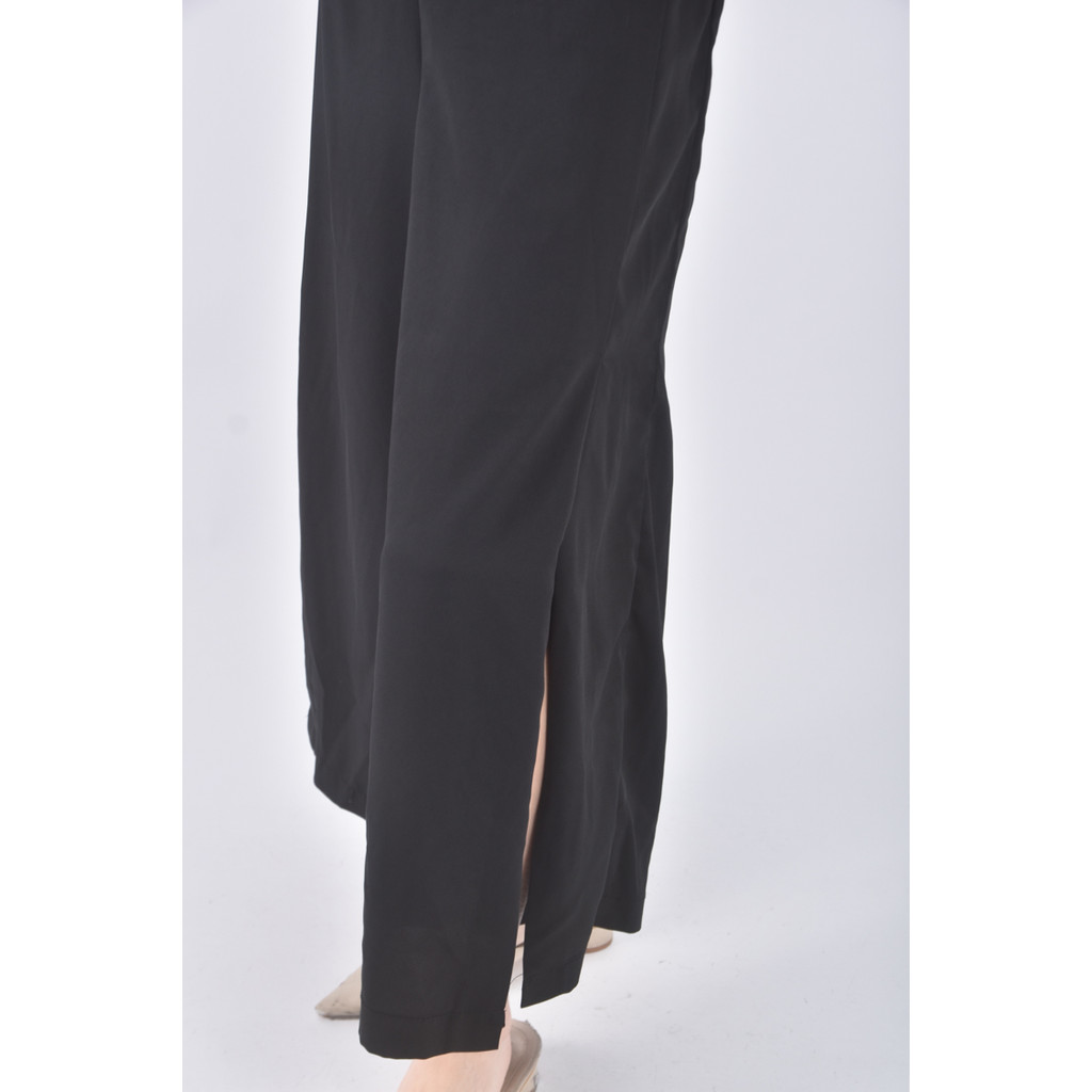 (XL) ob style高腰質感黑色長褲二手衣, , large