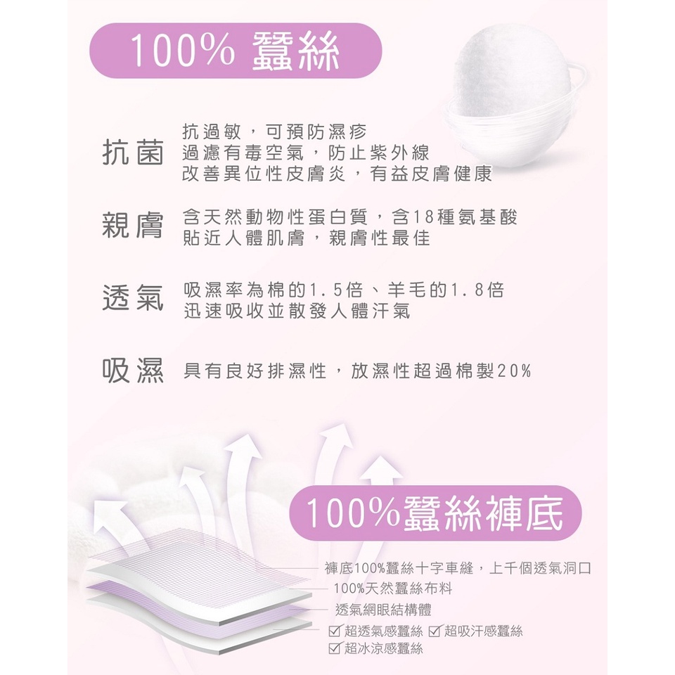 【K's凱恩絲】MIT透氣親膚四角平口純蠶絲內褲-紫色, , large