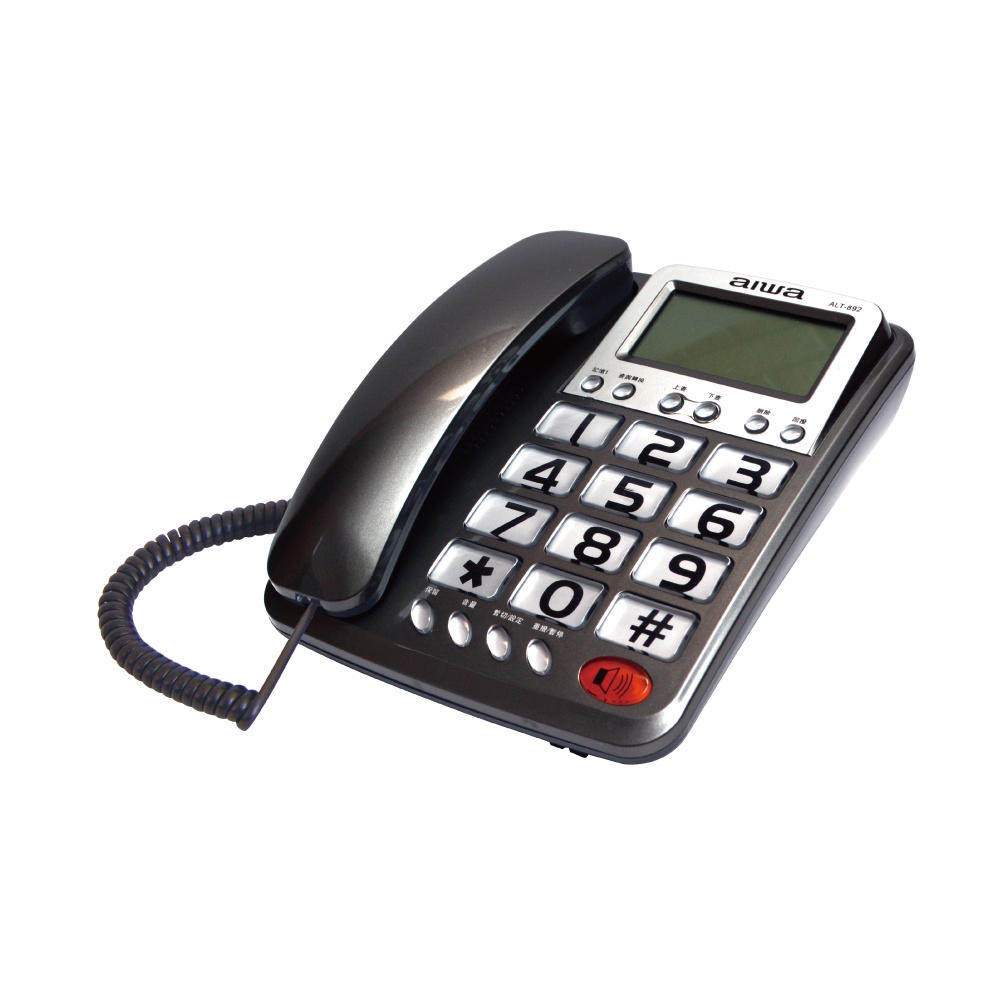 AIWA 愛華 超大字鍵大鈴聲有線電話 ALT-892, , large