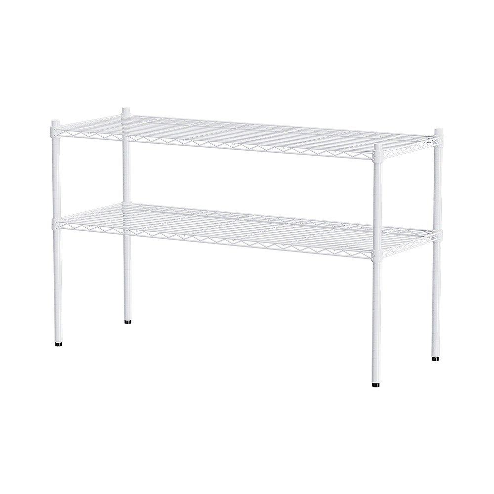 【Y HOUSE】120x35x75公分 輕型兩層鐵架 鐵力士架 層架-烤漆白