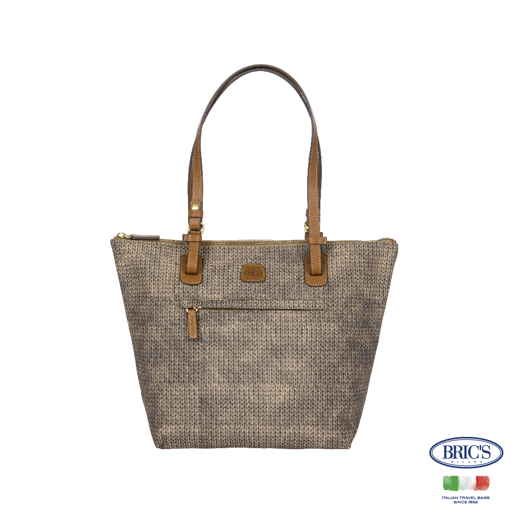 【Bric's】 X-collection 肩背包(中) BXG45071 - 混羊毛堅果色, , large