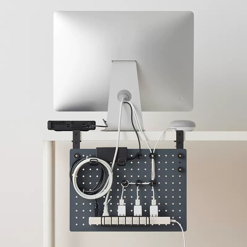 KING JIM ROUTE BOARD 三用夾式洞洞板/電線集線板 灰色, , large