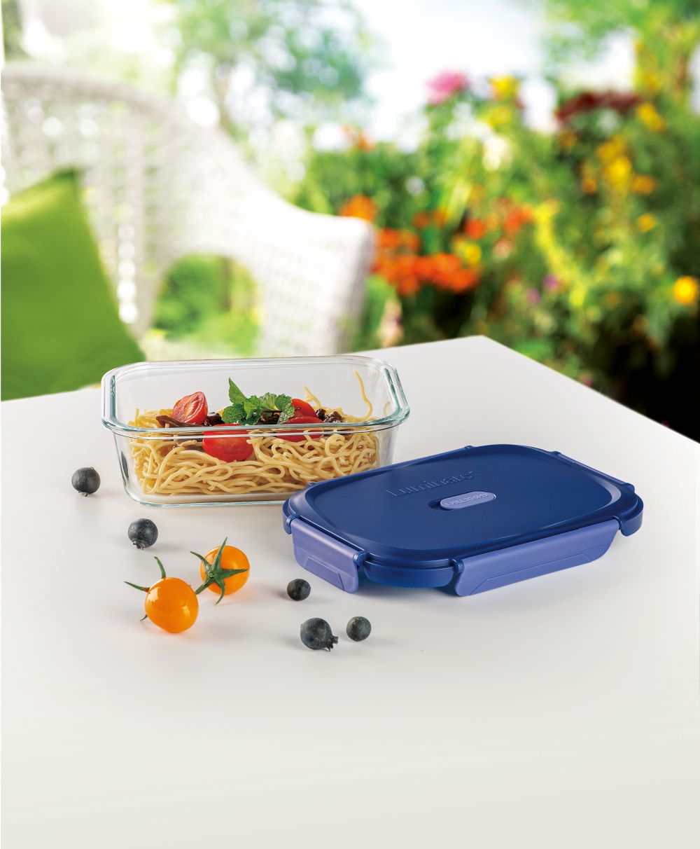 [品毅]Luminarc氣閥耐熱玻璃保鮮盒長方型1040ml單入