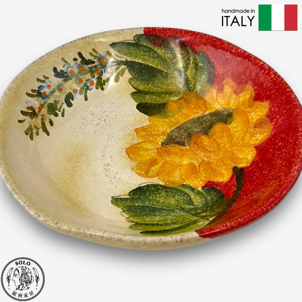 【SOLO Vintage】Modigliani Italian Pottery 19cm Pasta Plate Deep Round Plate Soup Plate TF Blossom Land Series, , large