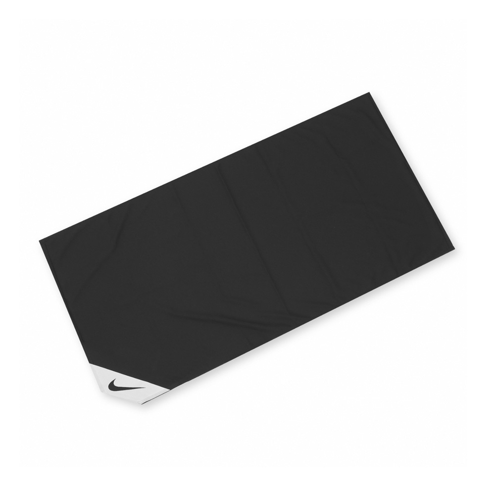 NIKE COOLING TOWEL SMALL 毛巾 91x45cm 運動毛巾 素色 涼感 冰感 輕量 柔軟 彈性 黑, , large