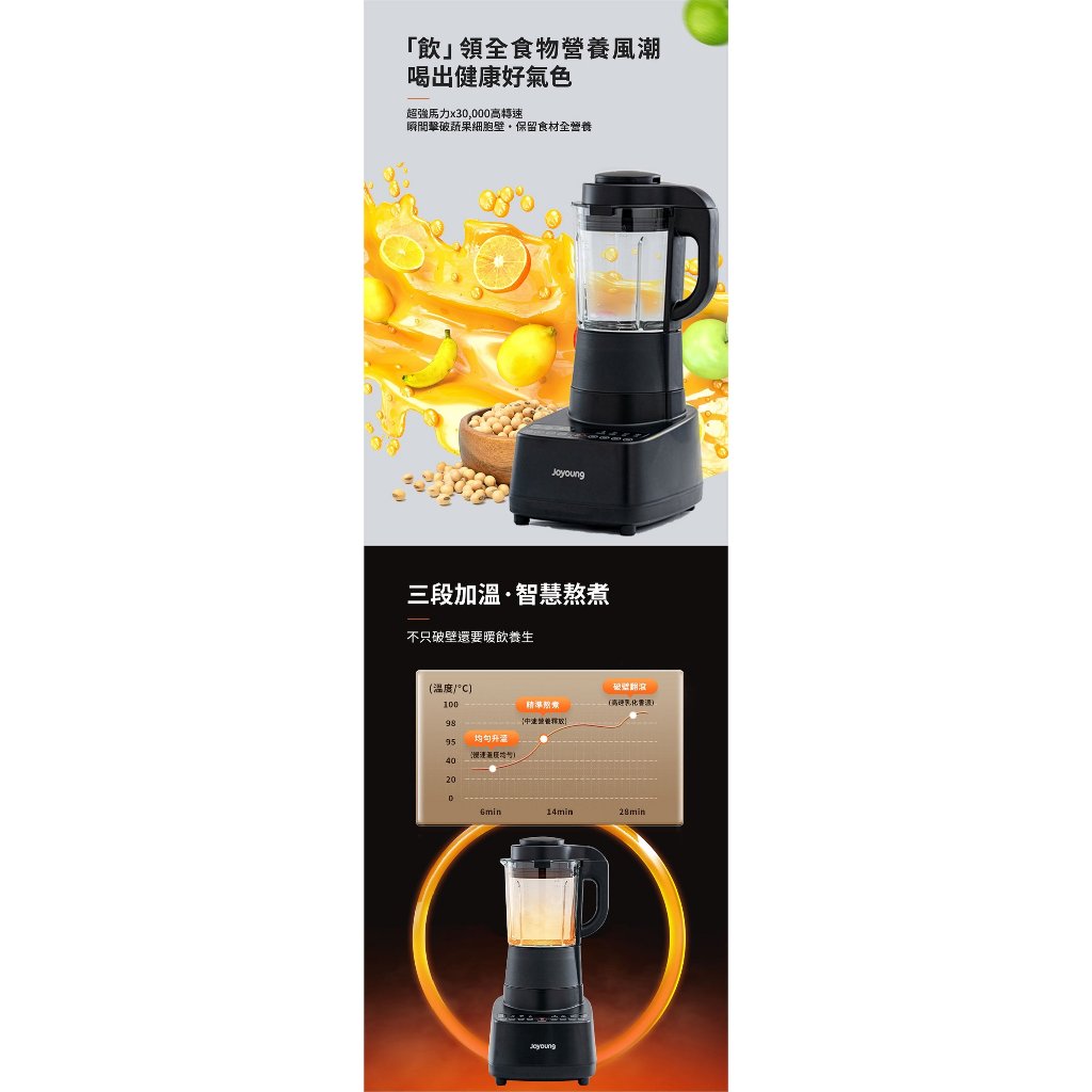 JOYOUNG 九陽  L18-Y77M 高速破壁冷熱全營養調理機 _ 原廠公司貨, , large