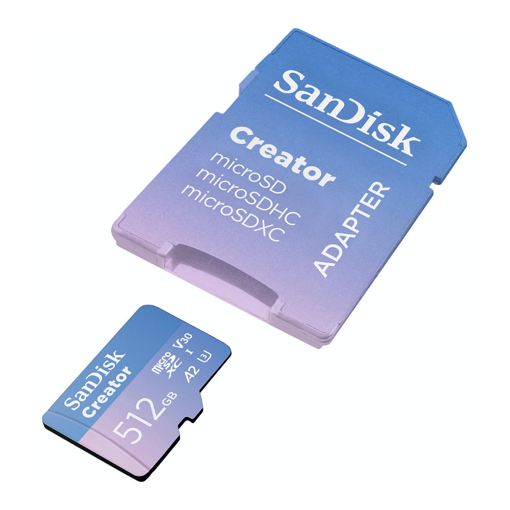 【SanDisk】 Creator 512G UHS-I U3 A2 V30 microSDXC 記憶卡, , large