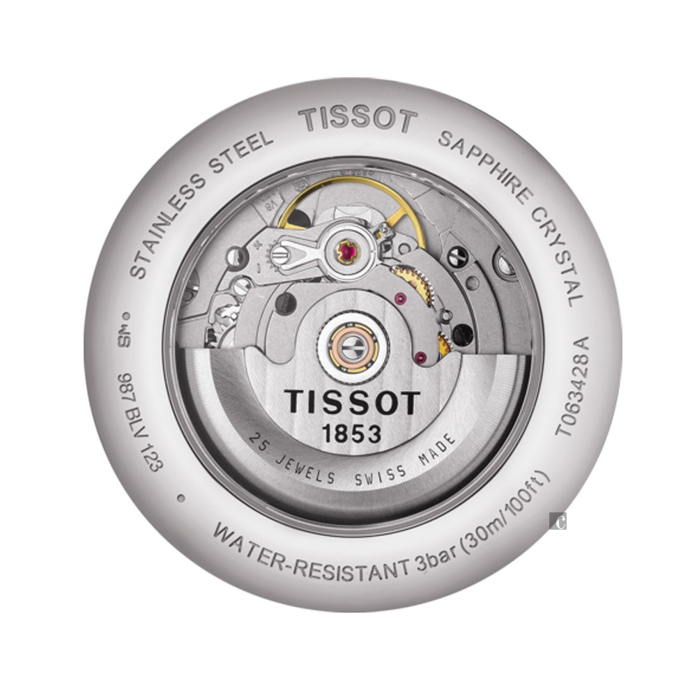 TISSOT 天梭 Tradition 小秒針機械錶-40mm  T0634281603800, , large