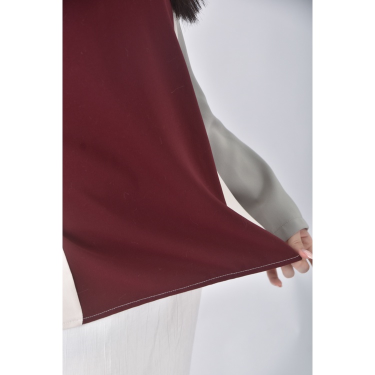 (XL) huckle berry韓牌質感跳色綠色長袖上衣二手衣, , large