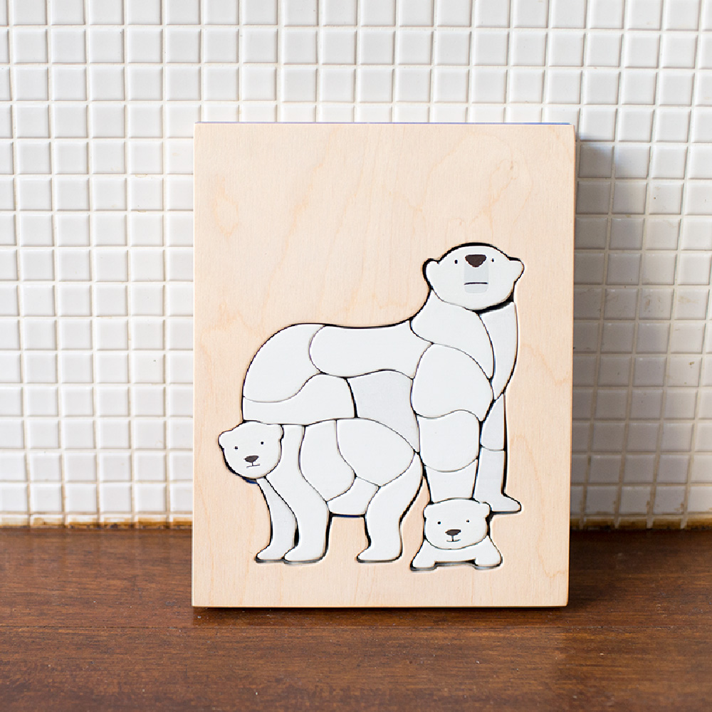 [eguchi co,. Ltd.] eguchitoys  Animal Puzzle Polar Bear, , large