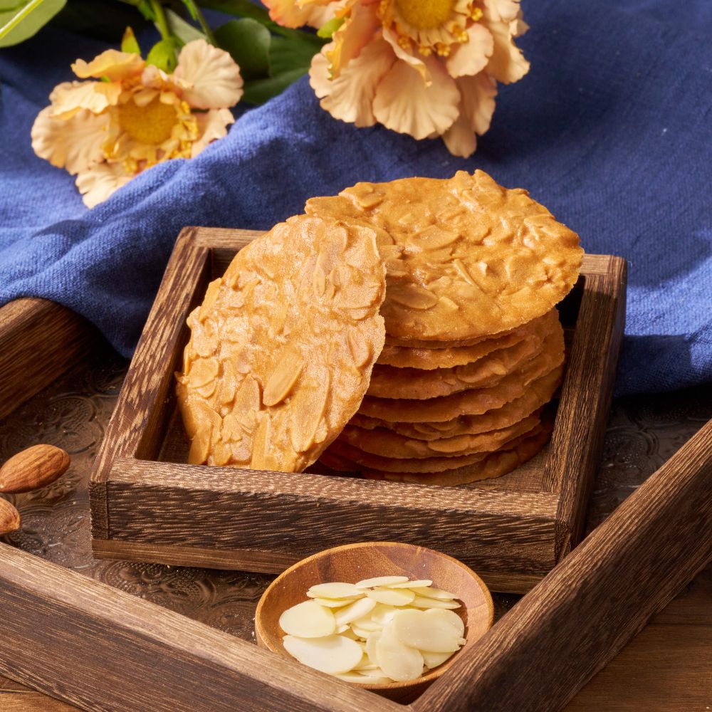 【周周生活】杏仁瓦片 200g 香酥脆 手工製作 滿滿杏仁香氣 下午茶點心 台灣伴手禮, , large