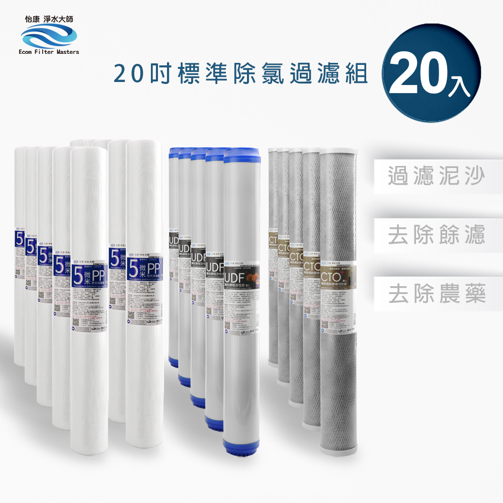 【怡康淨水】20吋標準 三道式濾心組, , large