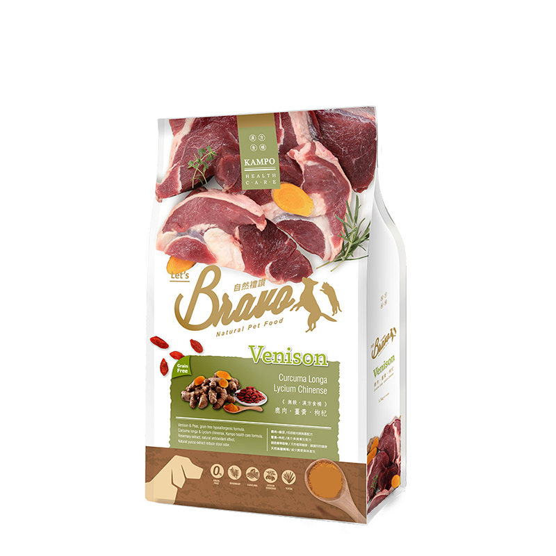 【福壽】Bravo自然禮讚無穀漢方犬食1.5kg-鹿肉口味, , large