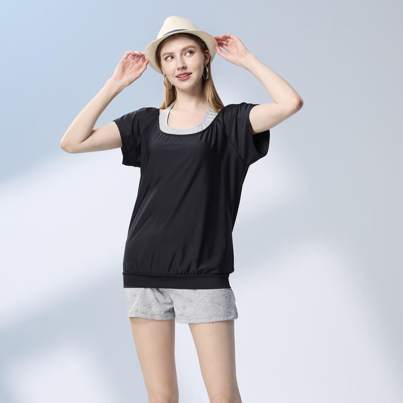 莫妮娜 台灣製 大女灰韻美背三件式 泳裝 限量發售, , large