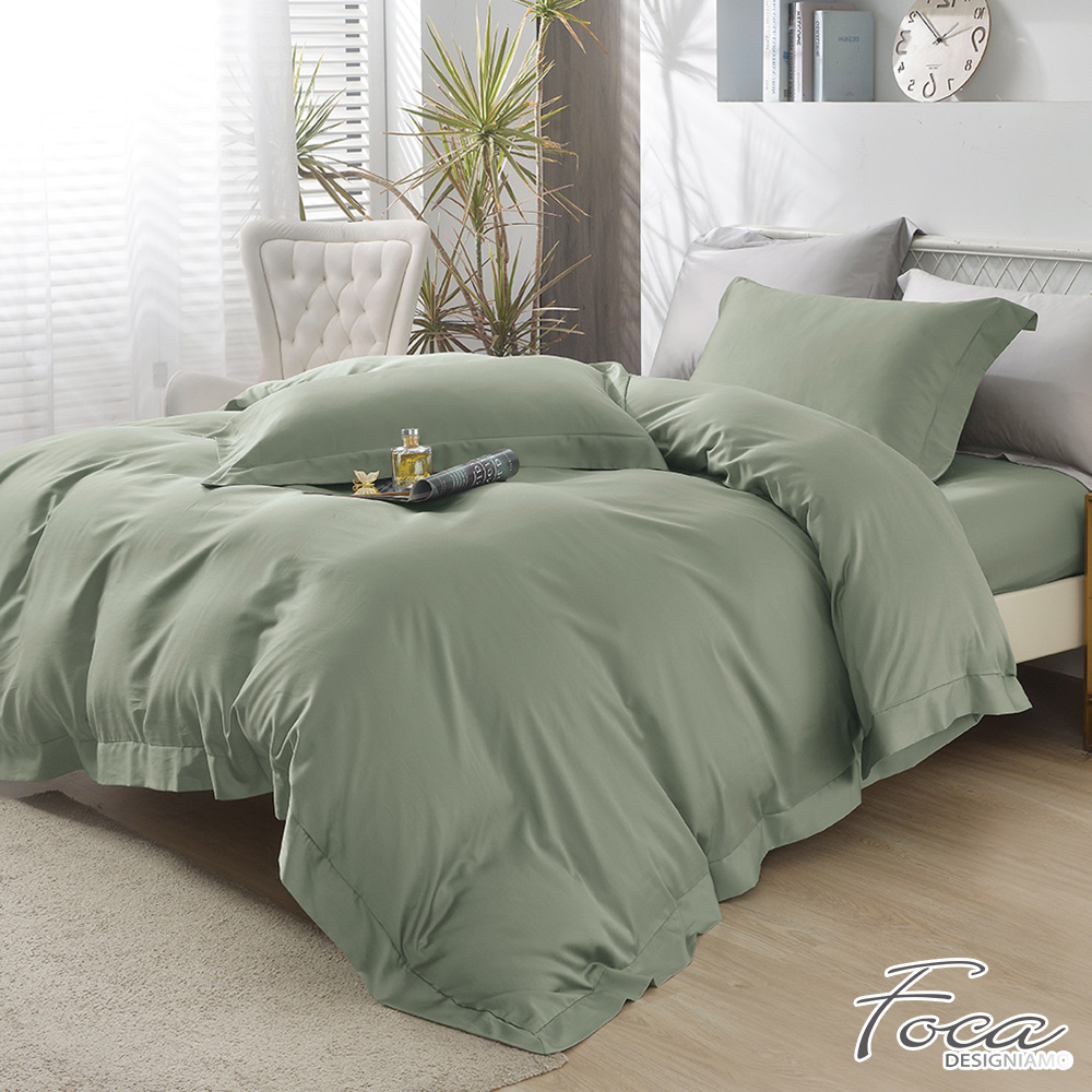 【FOCA】Matcha Cheese | Tea Time 60-count Tencel Cotton Dual-purpose Quilt and Bed Sheet Set - Double, , large