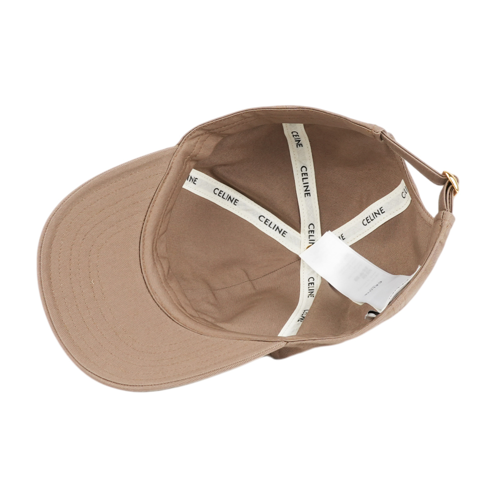CELINE Triomphe 經典凱旋標誌棉質棒球帽(米灰色) M, , large
