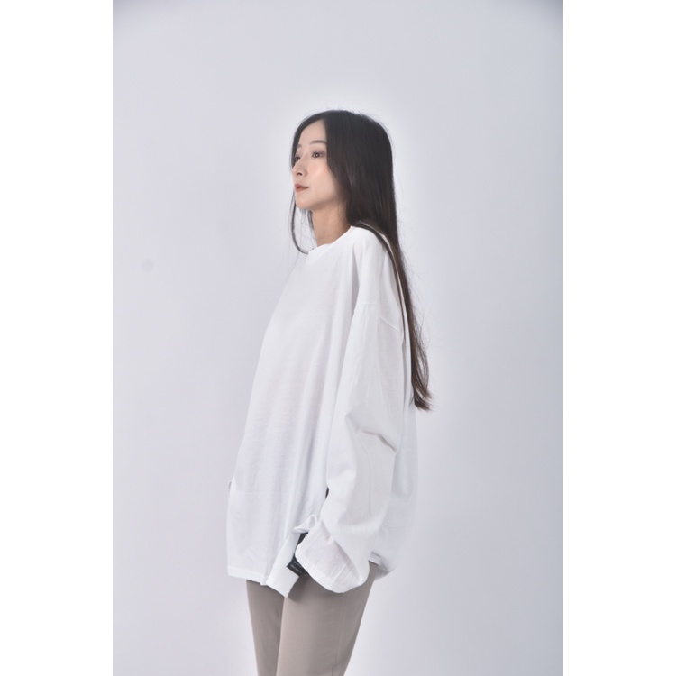 (XL) meu meu字母白色長袖上衣二手衣, , large
