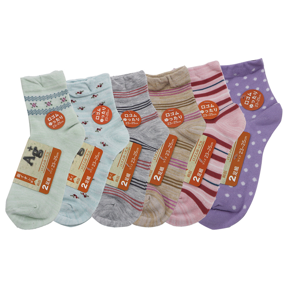 日本進口銀離子綿混女襪-23~25cm-2雙入x6組, , large