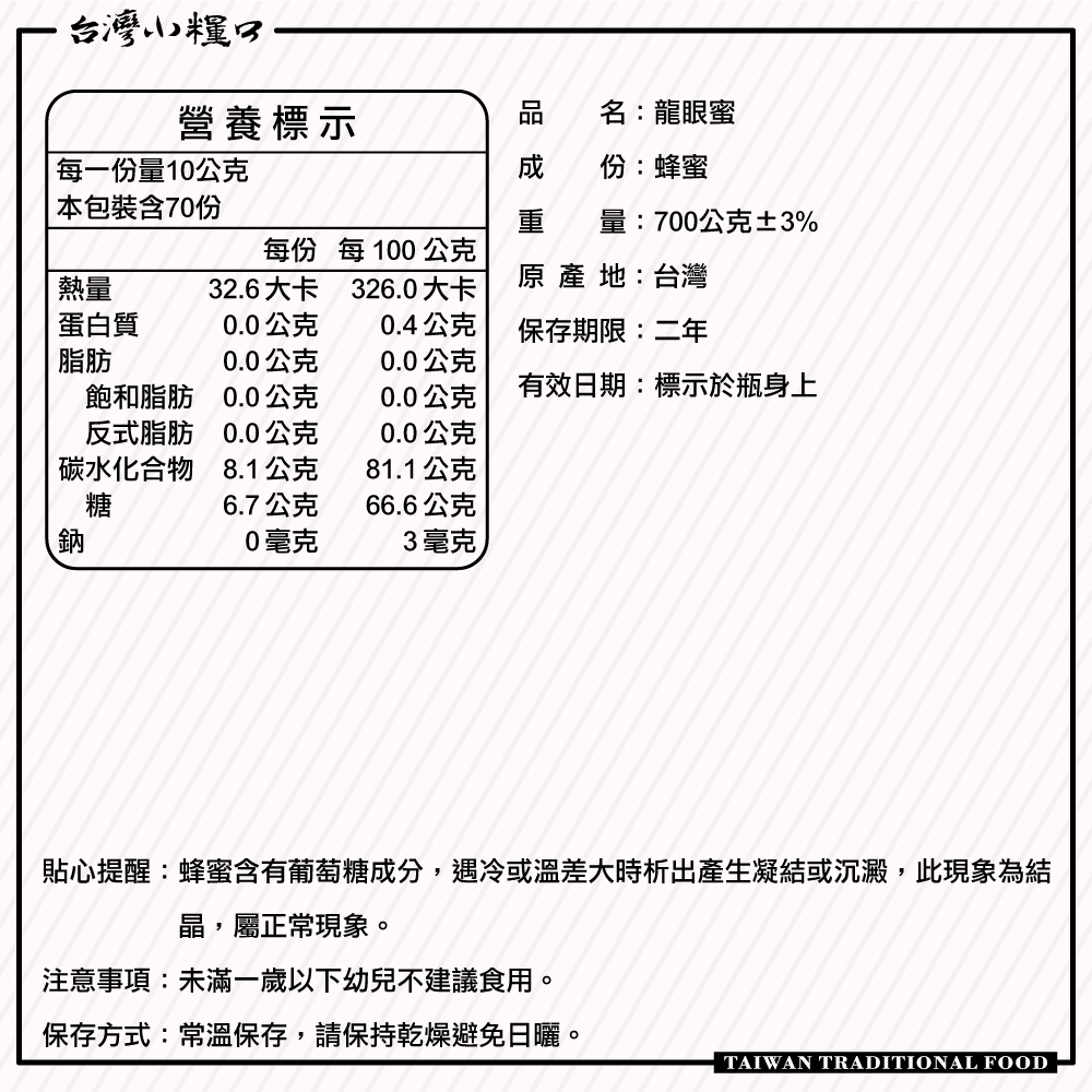 【台灣小糧口】龍眼蜜 700g, , large