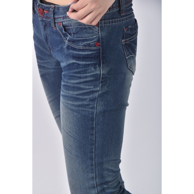 (XL) jeans tankbest丹寧牛仔質感棉質藍色長褲二手衣, , large