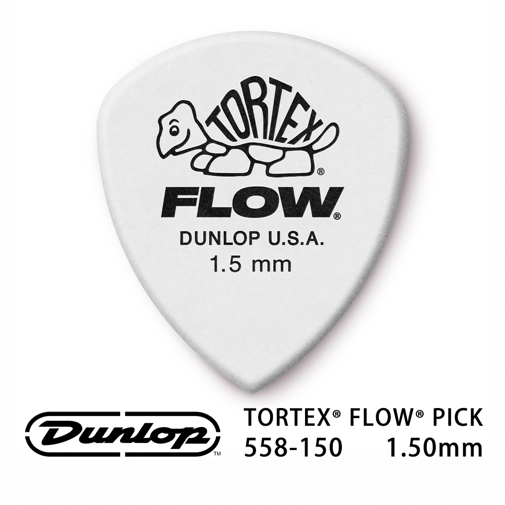 Jim Dunlop Tortex Flow 558R 1.5mm Pick (三片、十片組)【敦煌樂器】, , large